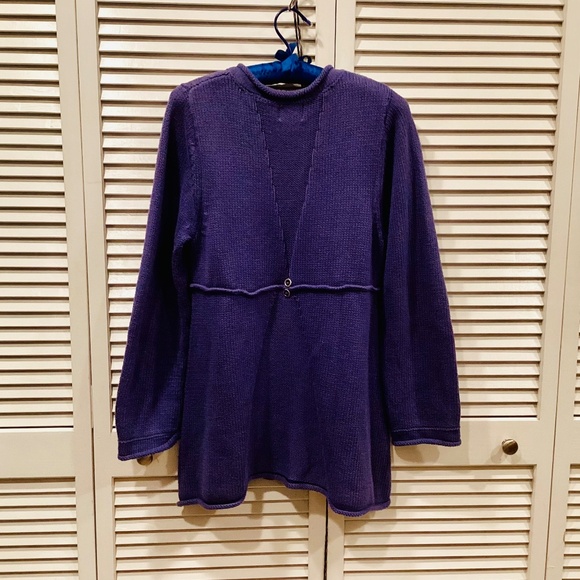 Pure Handknit 100% Cotton Blue Sweater XS/S - Picture 5 of 6